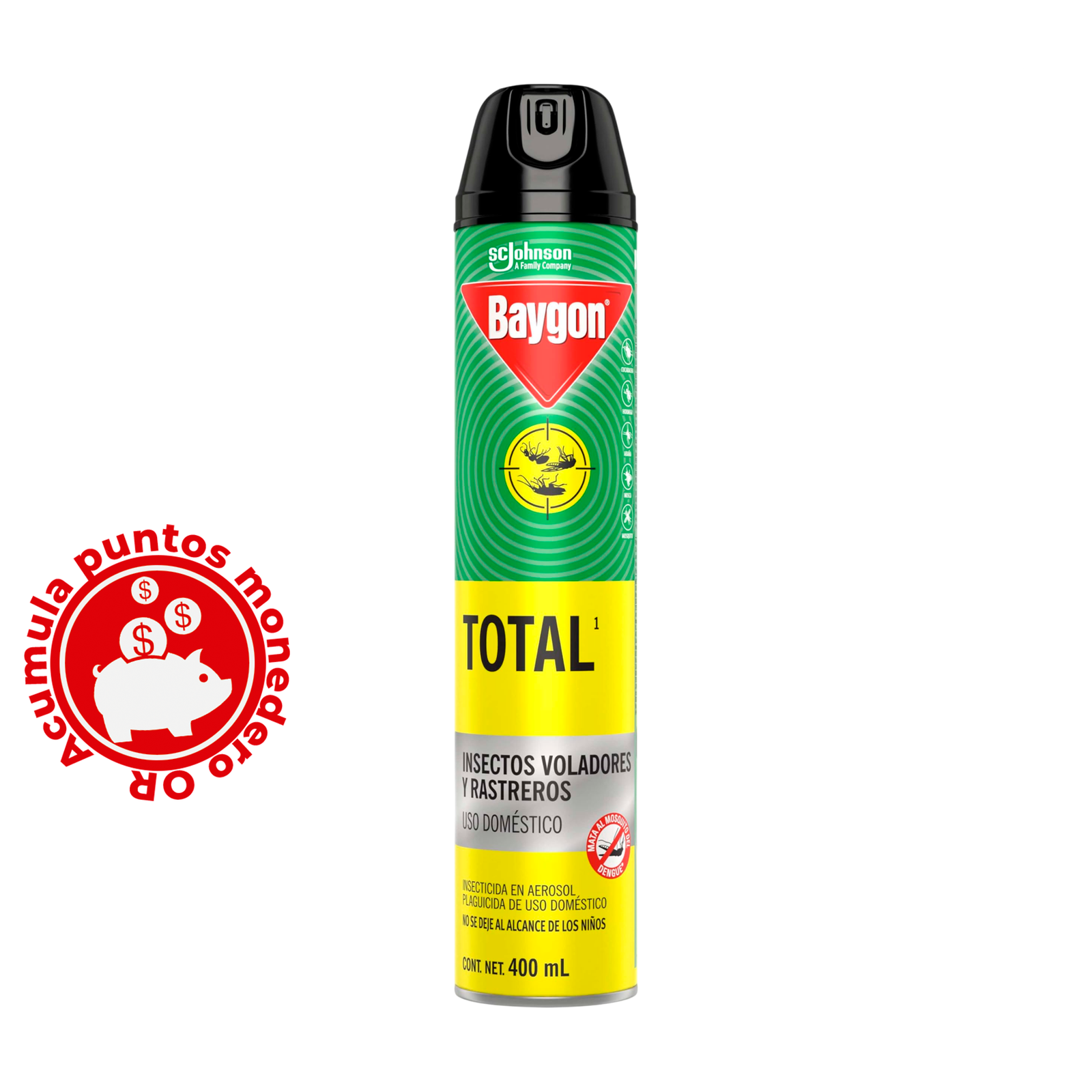 baygon Insecticida en aerosol baygon total 400ml - Imagen 1